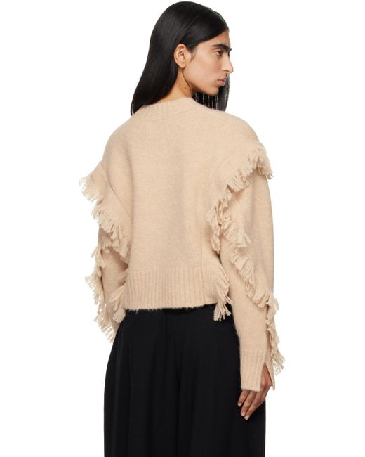 3.1 Phillip Lim Black Fringed Alpaca-Blend Crewneck Sweater