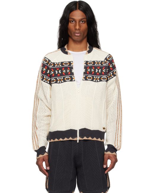 Adidas Originals Black Off- Edison Chen Edition Clot Crochet Sst Track Jacket for men