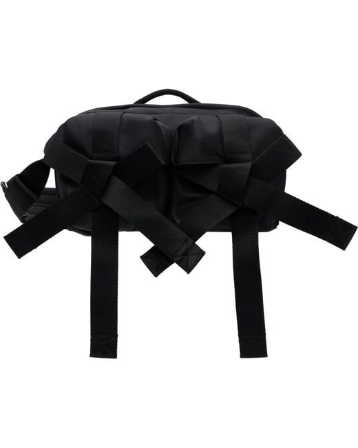 Simone Rocha Black Beaded Classic Bow Crossbody Bag