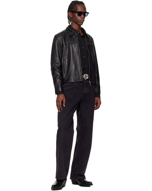 Ernest W. Baker Rose Buckle Belt in Black for Men | Lyst