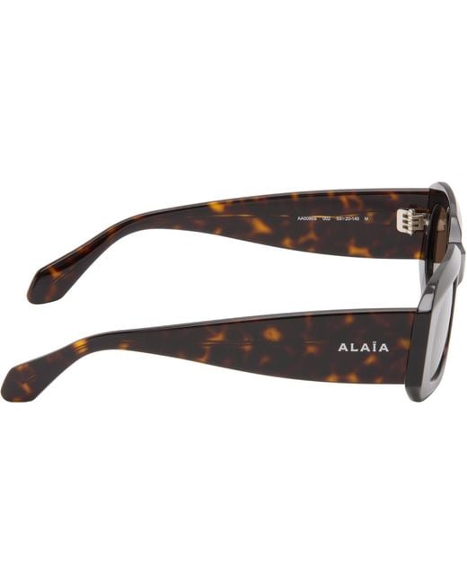 Alaïa Brown Rectangular Sunglasses