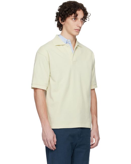 AURALEE Pima Cotton Heavy Pique Polo in Natural for Men | Lyst