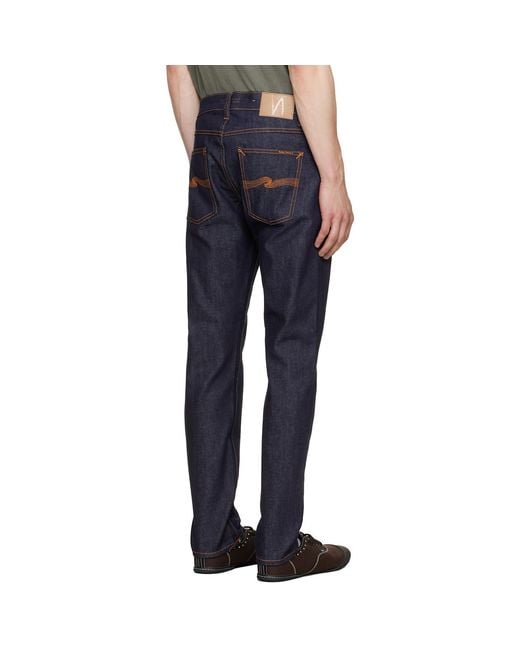 Nudie Jeans Blue Lean Dean Jeans for men