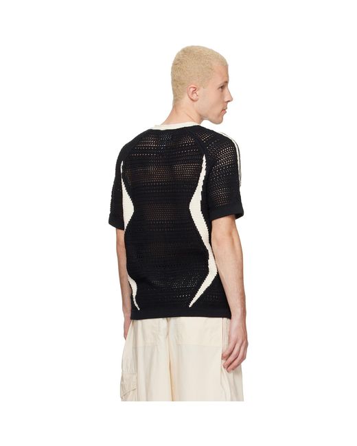 Adidas Originals Black Edison Chen Edition Clot Knit Jersey T-Shirt for men