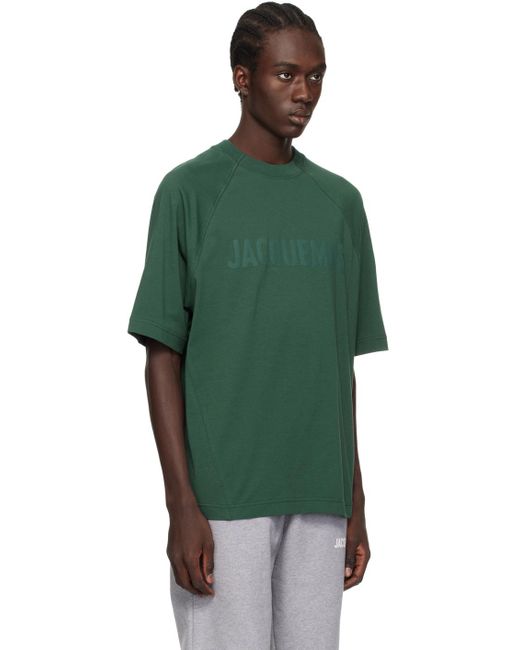 Jacquemus Green 'le T-shirt Typo' T-shirt for men