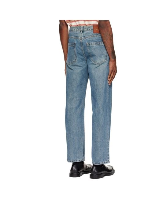 Wooyoungmi Blue Straight Jeans for men