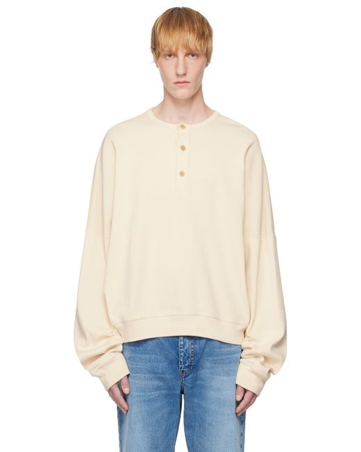 メンズ The Row ベージュ Greto ヘンリーネック トップス ブルー | Lyst