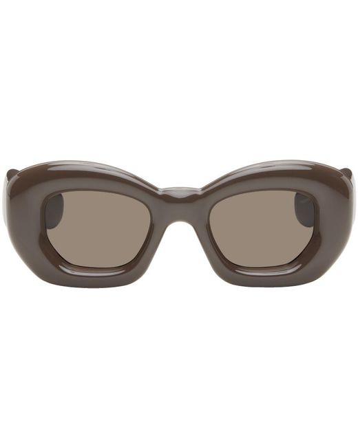Loewe Black Brown Inflated Butterfly Sunglasses for men