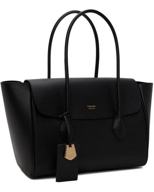 Ferragamo Black Large Tote