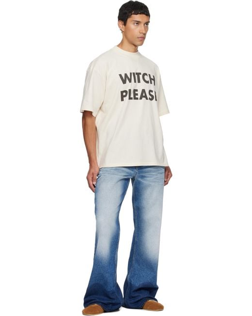Egonlab White Off- 'Witch Please' T-Shirt for men
