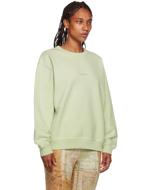 Acne Green Organic Cotton Sweatshirt