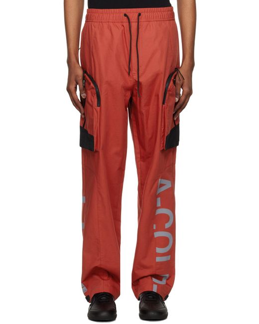 A_COLD_WALL* * Red Overset Tech Cargo Pants for men