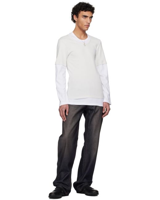 メンズ Magliano ホワイト＆ベージュ Trauma Superslim Tシャツ White