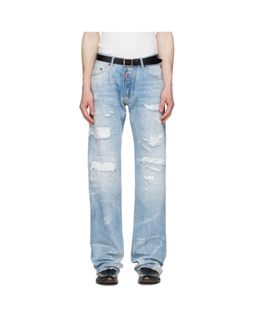 DSquared² Blue Be Proud Wash 'The American' Jeans for men