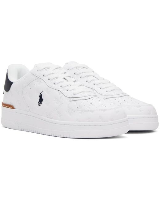 Polo Ralph Lauren Black Leather Masters Court Sneakers for men