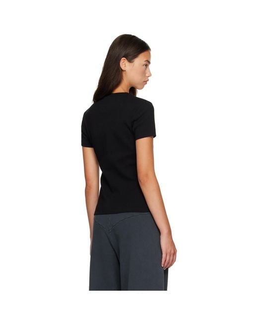 Off-White c/o Virgil Abloh Black 'Off' Stamp Rib Fitted T-Shirt