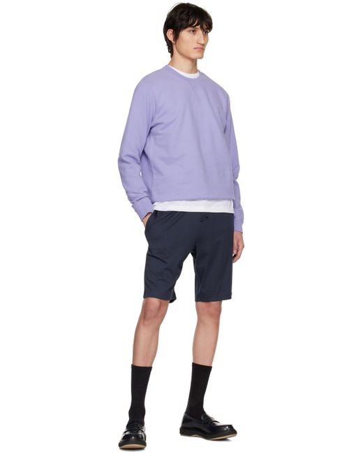 Sunspel Blue Lounge Shorts for men
