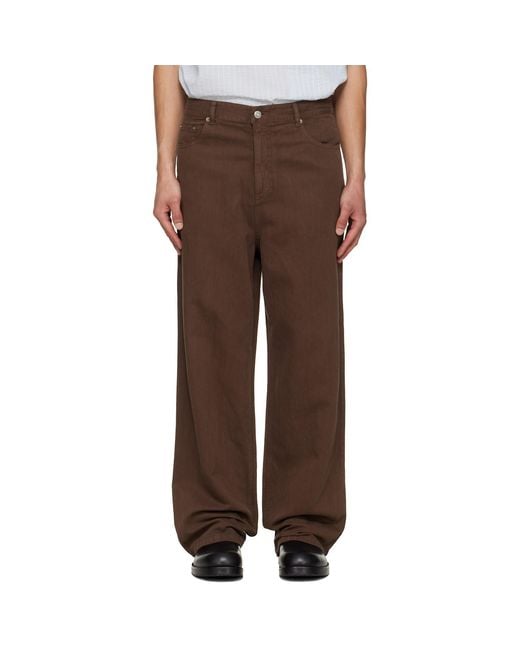LE17SEPTEMBRE Brown Straight Jeans for men