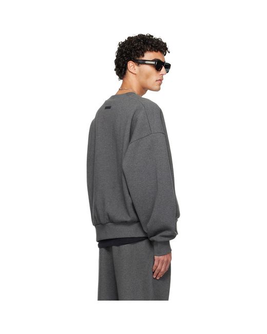 Fear Of God Gray Holiday Embossed Classic Crewneck Sweatshirt for men