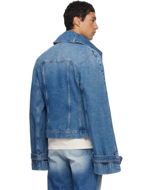 メンズ Egonlab ブルー ラグラン デニムジャケット ブルー | Lyst