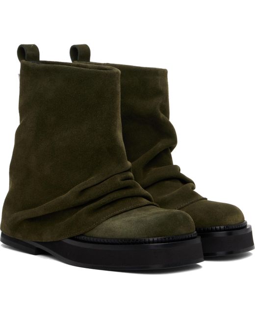 The Attico カーキ Mini Robin コンバットブーツ Green