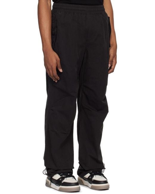 Represent Black Parachute Cargo Pants for men