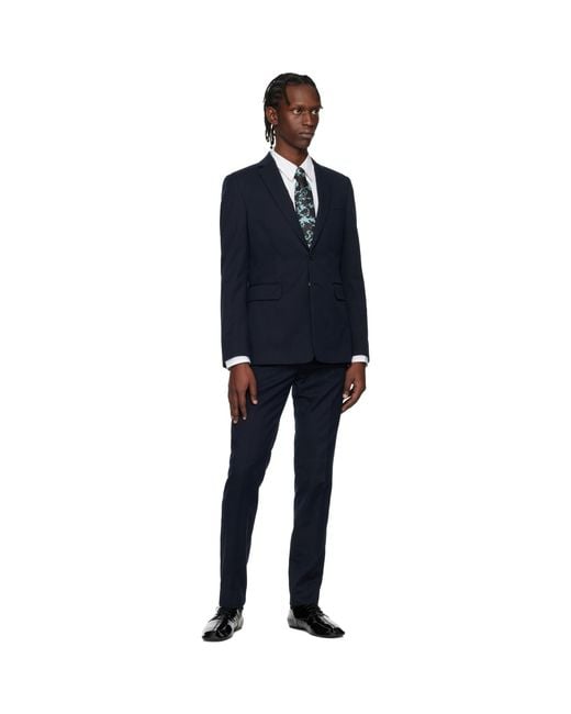 Dries Van Noten Black Printed Silk Tie for men
