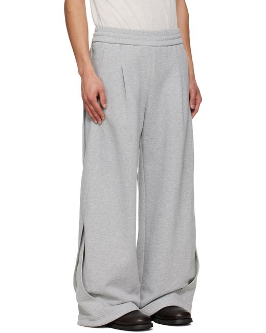 NULLUS White Interweaved Sweatpants for men