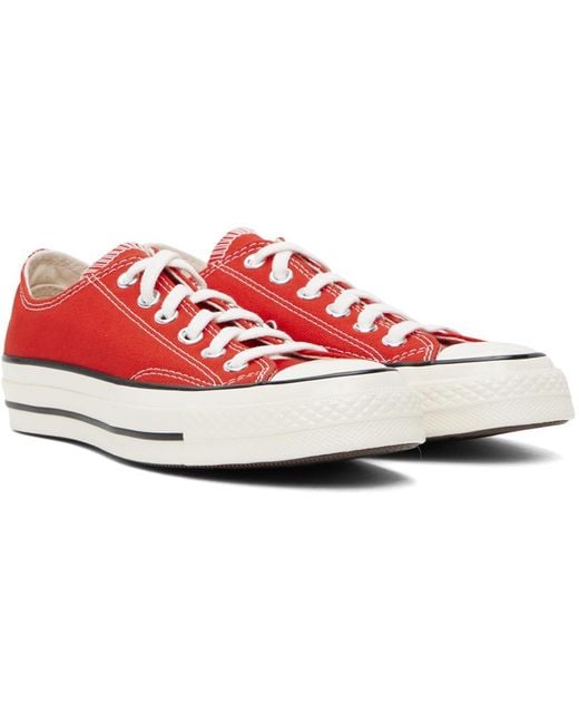 Converse Black Red Chuck 70 Low Top Sneakers for men