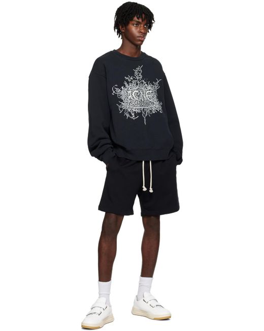 Acne Black Glow-in-the-dark Sweatshirt for men
