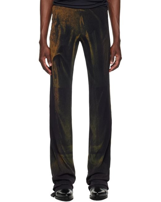 Jean Paul Gaultier Black Ssense Exclusive Khaki & Mesh Printed Water Sweatpants for men