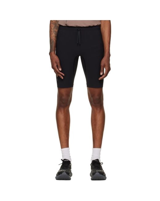 On Shoes Black Zero Half Tight Running Shorts for men