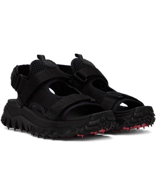Moncler Black Platform Sandals for men