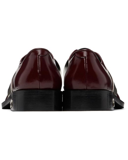 GmbH Black Burgundy Shield Loafers for men