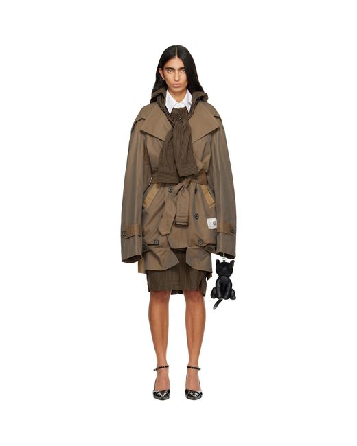 Maison Mihara Yasuhiro Black Reversed Front Trench Coat
