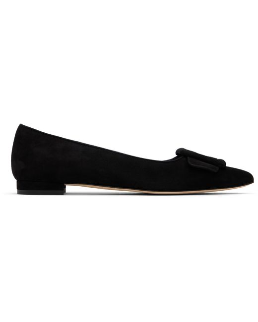 Manolo Blahnik Black Maysale Pump Ballerina Flats