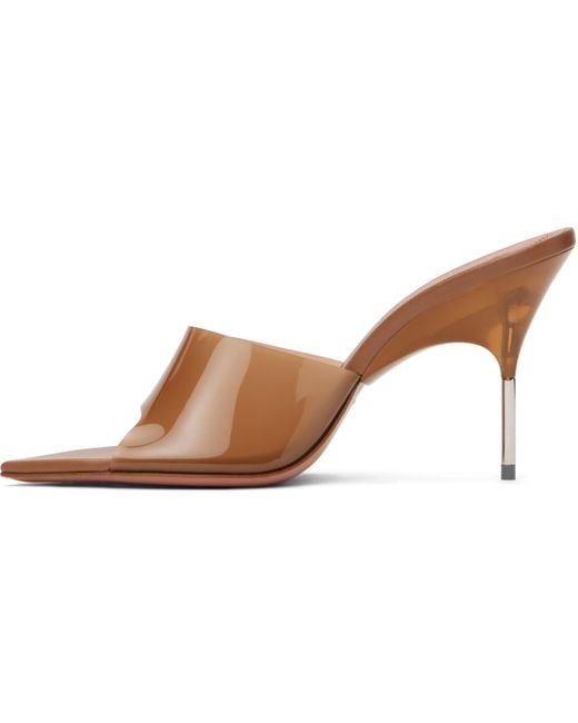 AMINA MUADDI Black Bianca Glass Slipper 95 Mules