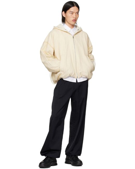Wooyoungmi Natural Off- Overlay Hoodie for men