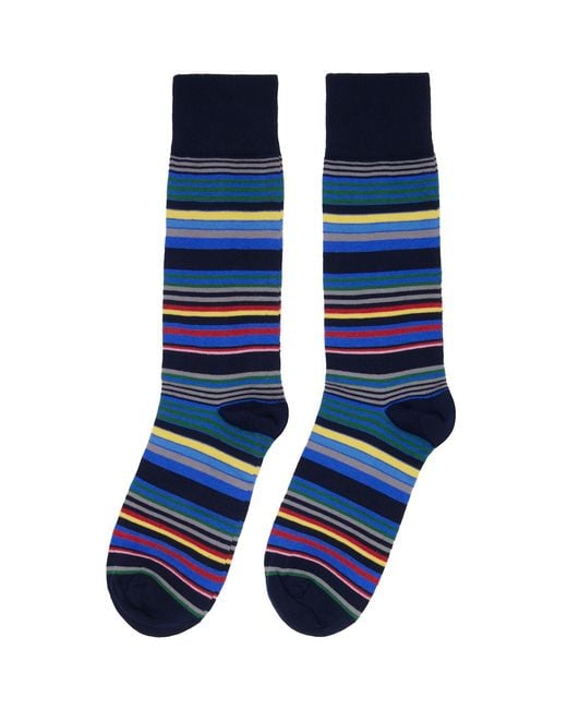 Paul Smith Blue Three-Pack Seasonal Socks for men