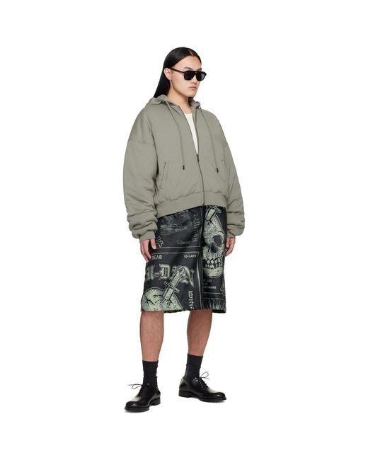Lu'u Dan Black Wide Leg Shorts for men