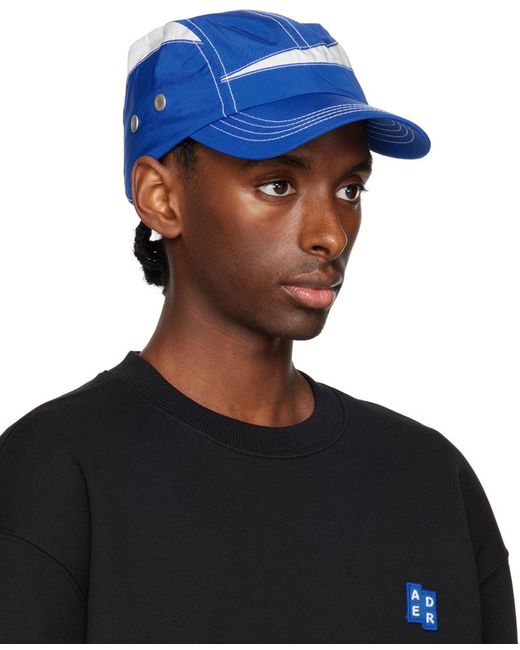 Adererror Blue Contrast Stitch Cap for men