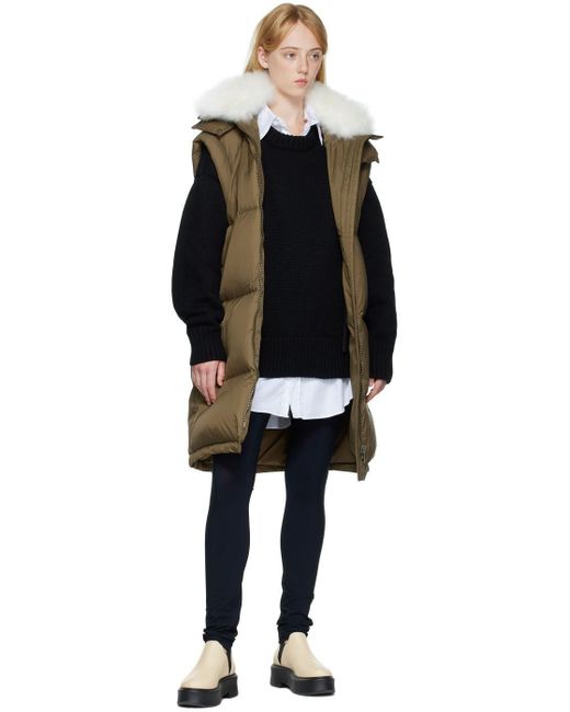 Army by Yves Salomon Black Quilted Down Vest