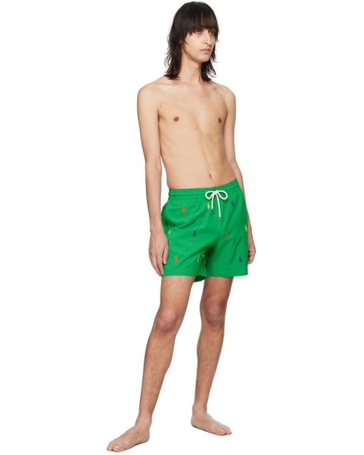 Polo Ralph Lauren Green Traveler Swim Shorts for men