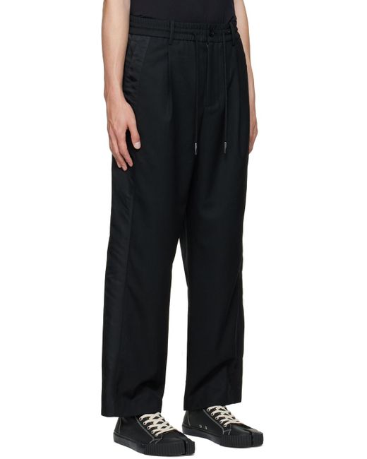 Feng Chen Wang Black Paneled Trousers for men