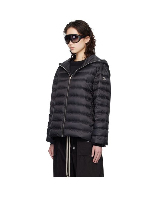 Rick Owens Black Moncler + Ziplock Down Jacket