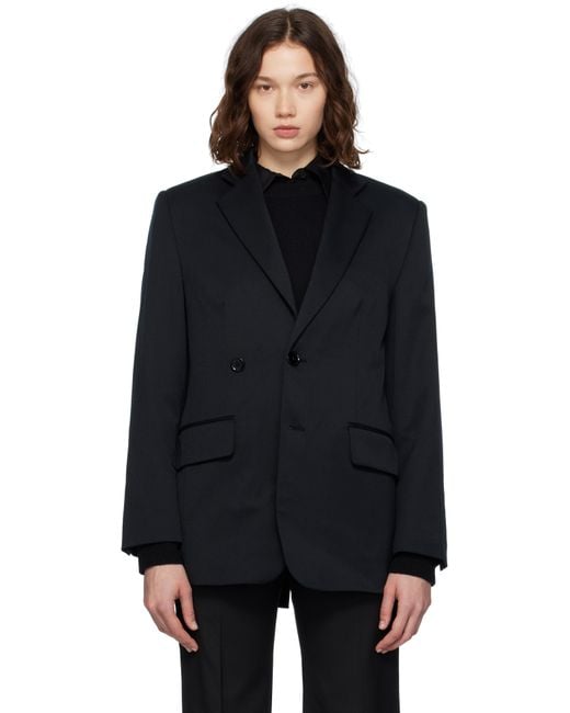 MM6 by Maison Martin Margiela Black Tailoring Wool Blazer