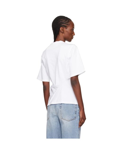 Rohe White Reinvented Twisted T-Shirt
