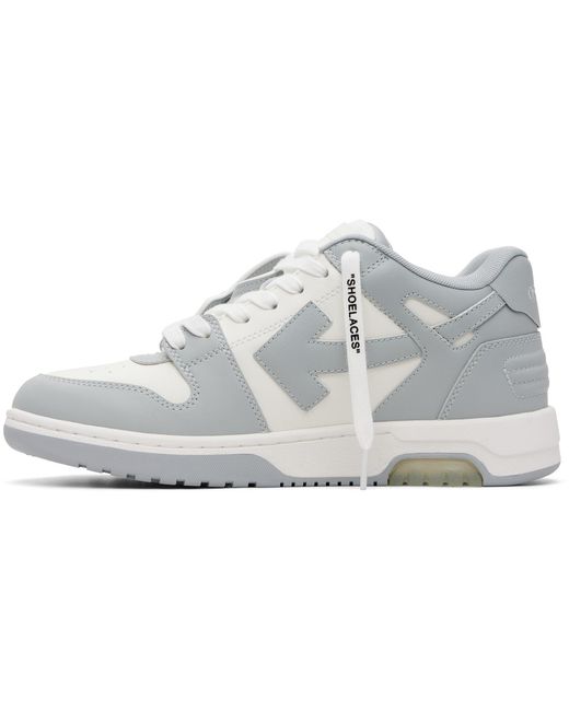 Off-White c/o Virgil Abloh Gray Out Of Office Calf Leather Sneakers for men