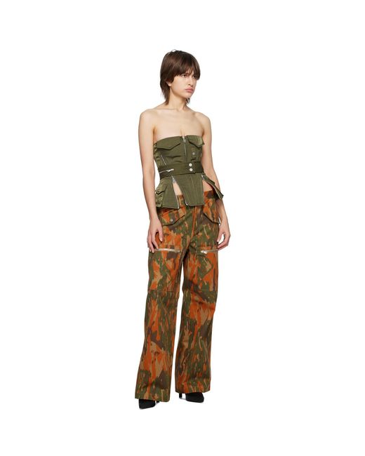 Dion Lee Multicolor Brown Slouchy Pocket Trousers