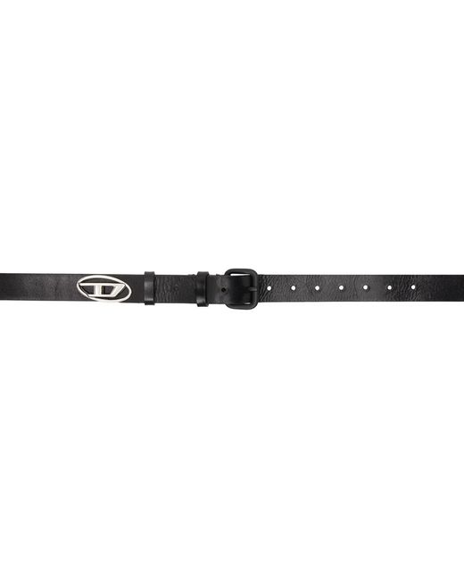 DIESEL Black B-inlay Belt